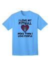 Express Your Affection: Love Pitbull More Than People - Adult T-Shirt Collection-Mens T-shirts-TooLoud-Aquatic-Blue-Small-Davson Sales