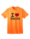 Express Your Feelings: I Love Heart THOTS - Premium Adult T-Shirt Collection-Mens T-shirts-TooLoud-Neon-Orange-Small-Davson Sales