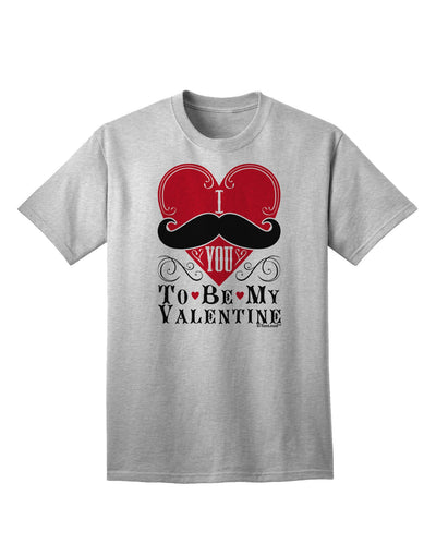 Express Your Love: 'I Mustache You To Be My Valentine' Adult T-Shirt Collection-Mens T-shirts-TooLoud-AshGray-Small-Davson Sales