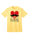 Express Your Love: 'I Mustache You To Be My Valentine' Adult T-Shirt Collection-Mens T-shirts-TooLoud-Yellow-Small-Davson Sales