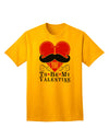 Express Your Love: 'I Mustache You To Be My Valentine' Adult T-Shirt Collection-Mens T-shirts-TooLoud-Gold-Small-Davson Sales