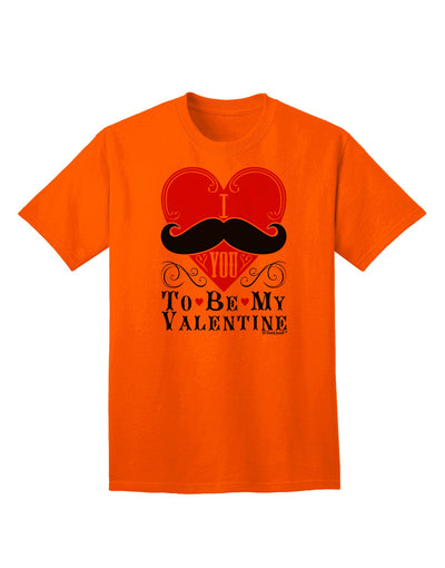 Express Your Love: 'I Mustache You To Be My Valentine' Adult T-Shirt Collection-Mens T-shirts-TooLoud-Orange-Small-Davson Sales