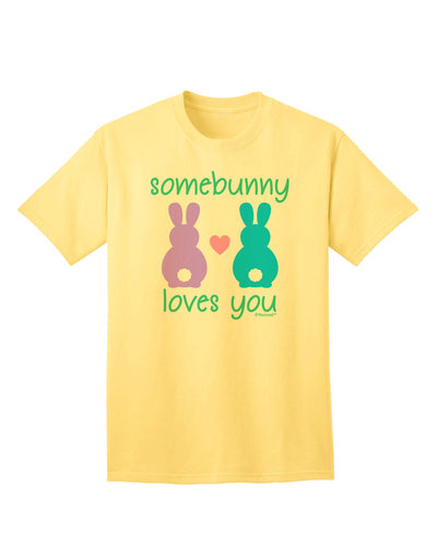 Express Your Love with the Somebunny Loves You Adult T-Shirt from TooLoud-Mens T-shirts-TooLoud-Yellow-Small-Davson Sales