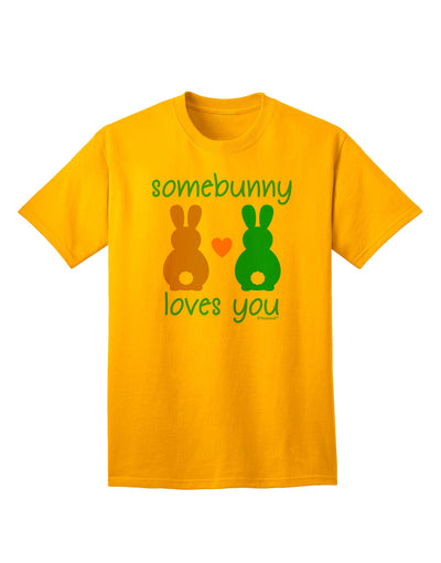 Express Your Love with the Somebunny Loves You Adult T-Shirt from TooLoud-Mens T-shirts-TooLoud-Gold-Small-Davson Sales