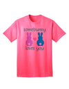 Express Your Love with the Somebunny Loves You Adult T-Shirt from TooLoud-Mens T-shirts-TooLoud-Neon-Pink-Small-Davson Sales