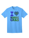 Express Your Passion: I Love Heart Mardi Gras - Premium Adult T-Shirt Collection-Mens T-shirts-TooLoud-Aquatic-Blue-Small-Davson Sales