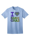 Express Your Passion: I Love Heart Mardi Gras - Premium Adult T-Shirt Collection-Mens T-shirts-TooLoud-Light-Blue-Small-Davson Sales