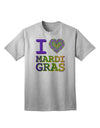 Express Your Passion: I Love Heart Mardi Gras - Premium Adult T-Shirt Collection-Mens T-shirts-TooLoud-AshGray-Small-Davson Sales