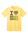 Express Your Passion: I Love Heart Mardi Gras - Premium Adult T-Shirt Collection-Mens T-shirts-TooLoud-Yellow-Small-Davson Sales