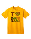 Express Your Passion: I Love Heart Mardi Gras - Premium Adult T-Shirt Collection-Mens T-shirts-TooLoud-Gold-Small-Davson Sales