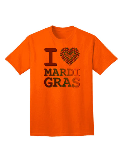 Express Your Passion: I Love Heart Mardi Gras - Premium Adult T-Shirt Collection-Mens T-shirts-TooLoud-Orange-Small-Davson Sales