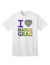 Express Your Passion: I Love Heart Mardi Gras - Premium Adult T-Shirt Collection-Mens T-shirts-TooLoud-White-Small-Davson Sales