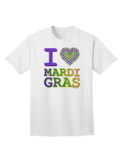 Express Your Passion: I Love Heart Mardi Gras - Premium Adult T-Shirt Collection-Mens T-shirts-TooLoud-White-Small-Davson Sales