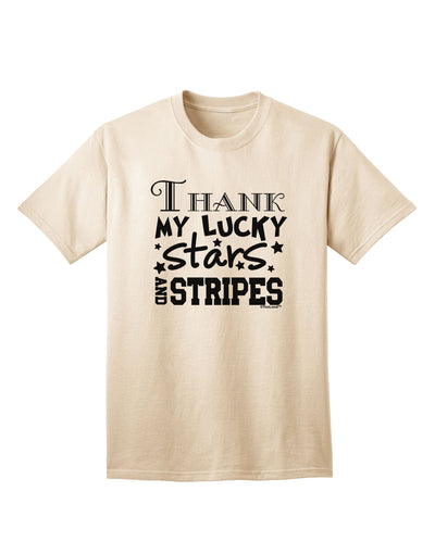 Express Your Patriotism with the Thank My Lucky Stars and Stripes Adult T-Shirt by TooLoud-Mens T-shirts-TooLoud-Natural-Small-Davson Sales