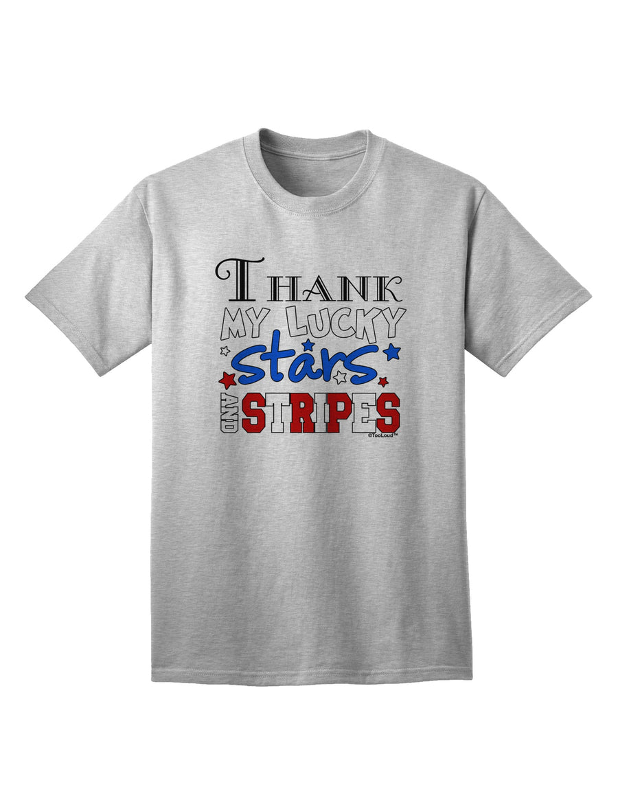 Express Your Patriotism with the Thank My Lucky Stars and Stripes Color Adult T-Shirt by TooLoud-Mens T-shirts-TooLoud-White-Small-Davson Sales