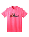 Express Your Unique Self: I'm a Unicorn Text Adult T-Shirt Collection-Mens T-shirts-TooLoud-Neon-Pink-Small-Davson Sales
