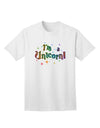 Express Your Unique Self: I'm a Unicorn Text Adult T-Shirt Collection-Mens T-shirts-TooLoud-White-Small-Davson Sales