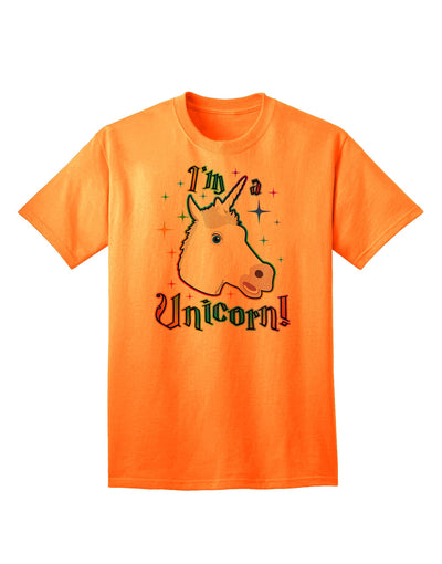 Express Your Unique Style: I'm a Unicorn Adult T-Shirt Collection-Mens T-shirts-TooLoud-Neon-Orange-Small-Davson Sales