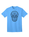 Expressive DIY: Color Your Own Dia de los Muertos Calavera Adult T-Shirt - A Unique Ecommerce Collection-Mens T-shirts-TooLoud-Aquatic-Blue-Small-Davson Sales