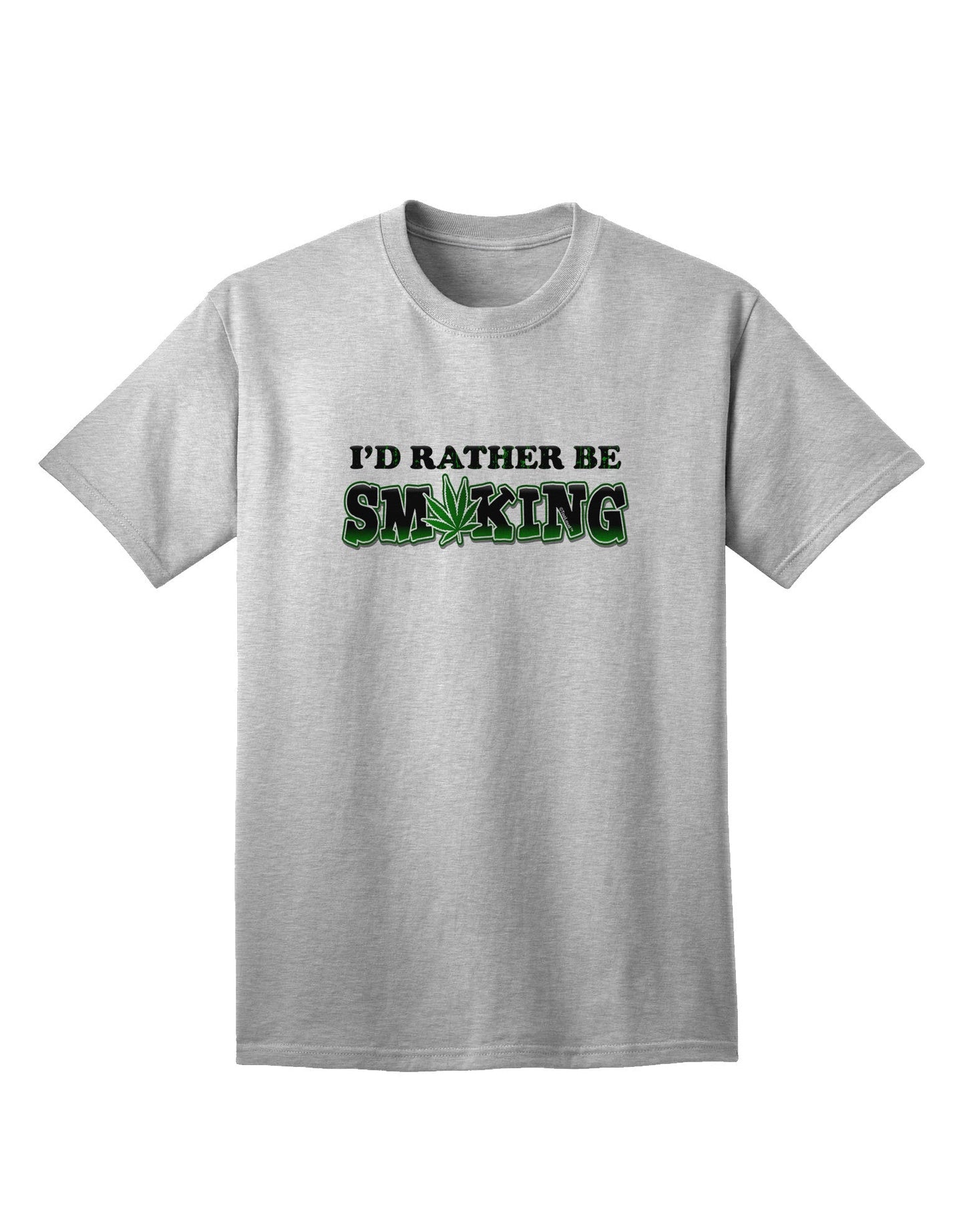 Expressive 'I'd Rather Be Smoking' Adult T-Shirt for Leisure Enthusiasts-Mens T-shirts-TooLoud-AshGray-Small-Davson Sales