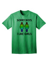 Expressive Identity: 'Sorry Boys, I Like Girls' - Lesbian Rainbow Adult T-Shirt Collection-Mens T-shirts-TooLoud-Kelly-Green-Small-Davson Sales