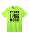 Exquisite Collection: 1 Tequila 2 Tequila 3 Tequila More Adult T-Shirt by TooLoud-Mens T-shirts-TooLoud-Neon-Green-Small-Davson Sales
