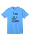 Exquisite Coordinated Attire: Son of a Queen - Adult T-Shirt with Matching Mom and Son Design, Crafted by TooLoud-Mens T-shirts-TooLoud-Aquatic-Blue-Small-Davson Sales