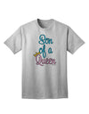 Exquisite Coordinated Attire: Son of a Queen - Adult T-Shirt with Matching Mom and Son Design, Crafted by TooLoud-Mens T-shirts-TooLoud-AshGray-Small-Davson Sales