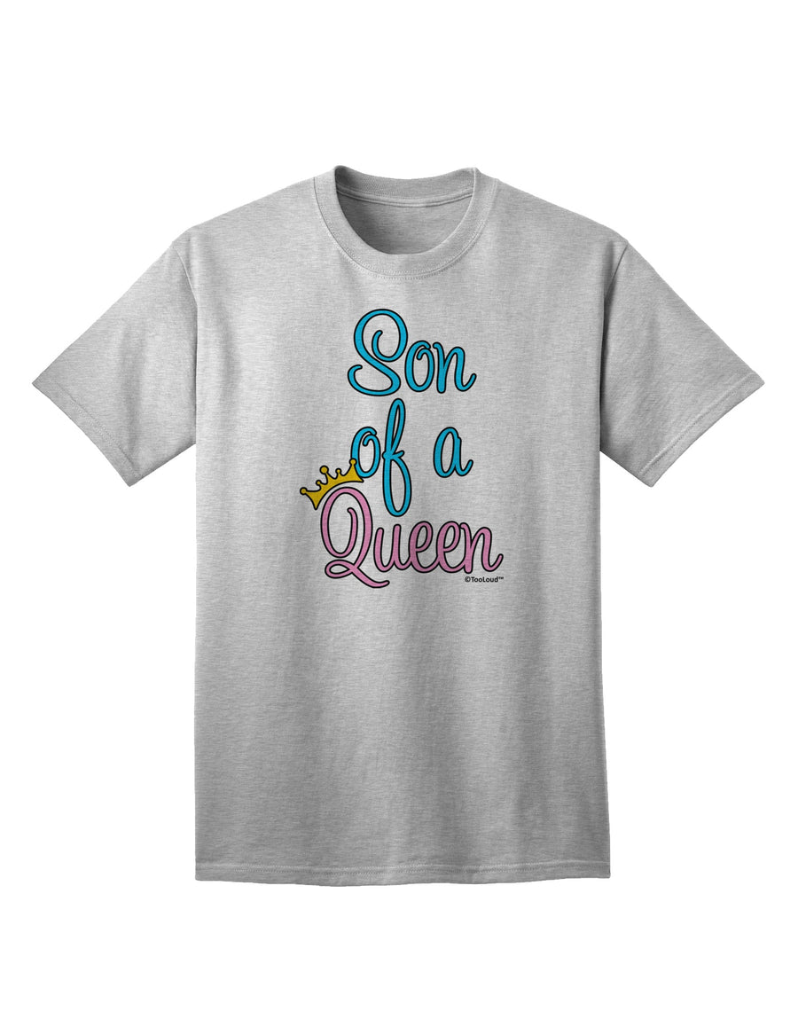 Exquisite Coordinated Attire: Son of a Queen - Adult T-Shirt with Matching Mom and Son Design, Crafted by TooLoud-Mens T-shirts-TooLoud-White-Small-Davson Sales