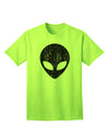 Exquisite Extraterrestrial Face - Alien Distressed Adult T-Shirt by TooLoud-Mens T-shirts-TooLoud-Neon-Green-Small-Davson Sales