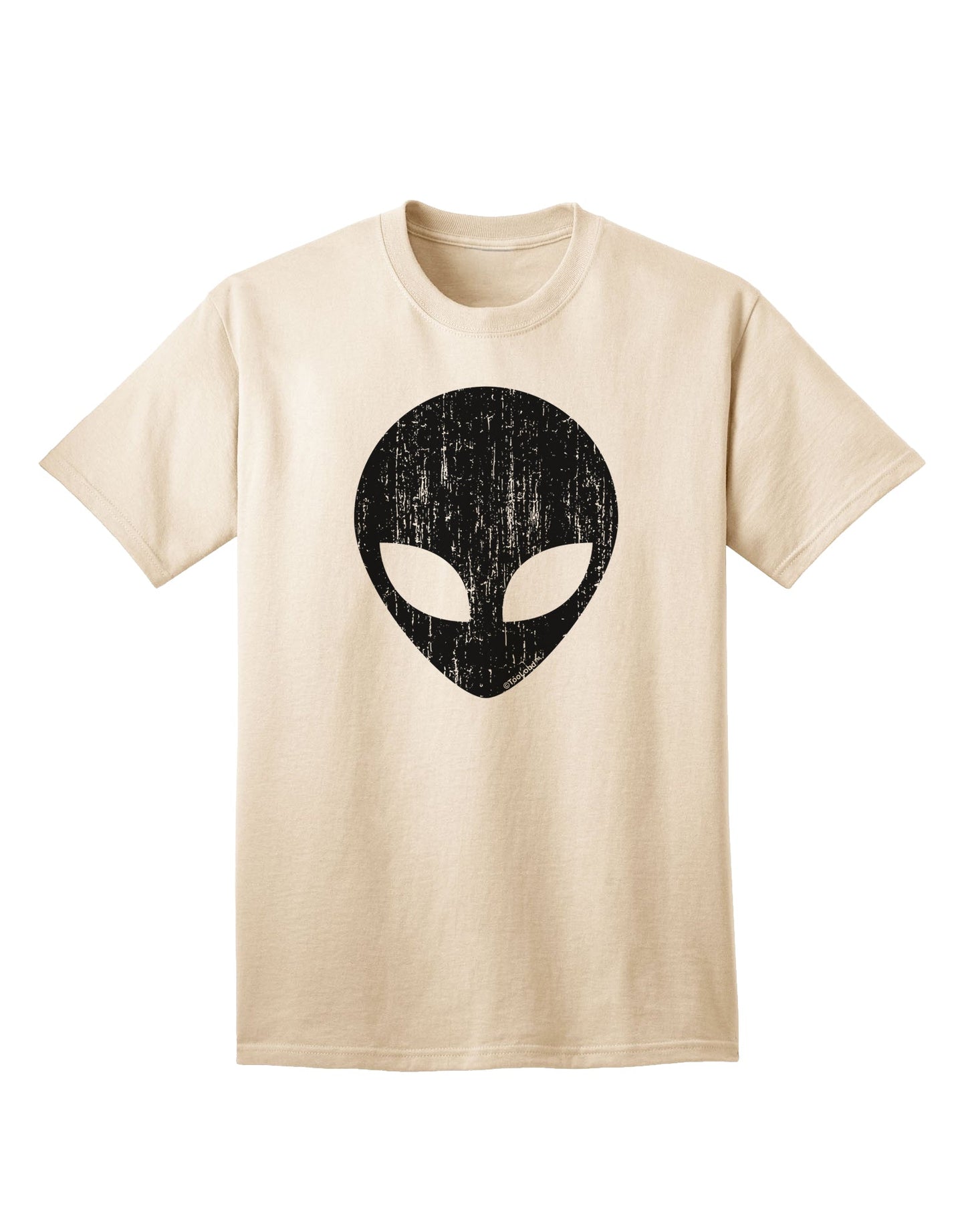 Exquisite Extraterrestrial Face - Alien Distressed Adult T-Shirt by TooLoud-Mens T-shirts-TooLoud-Natural-Small-Davson Sales