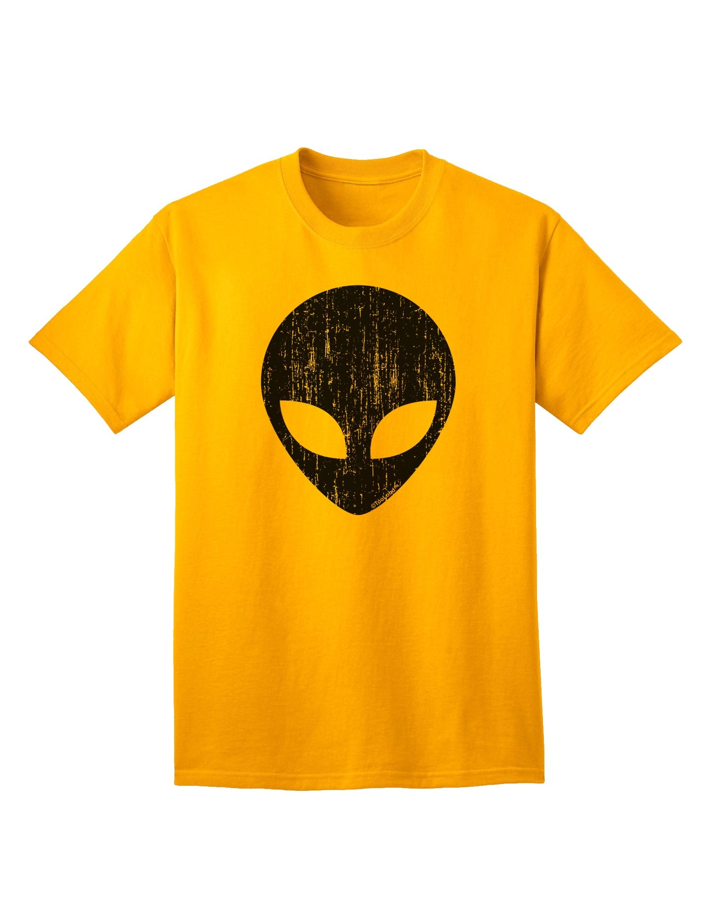 Exquisite Extraterrestrial Face - Alien Distressed Adult T-Shirt by TooLoud-Mens T-shirts-TooLoud-Gold-Small-Davson Sales