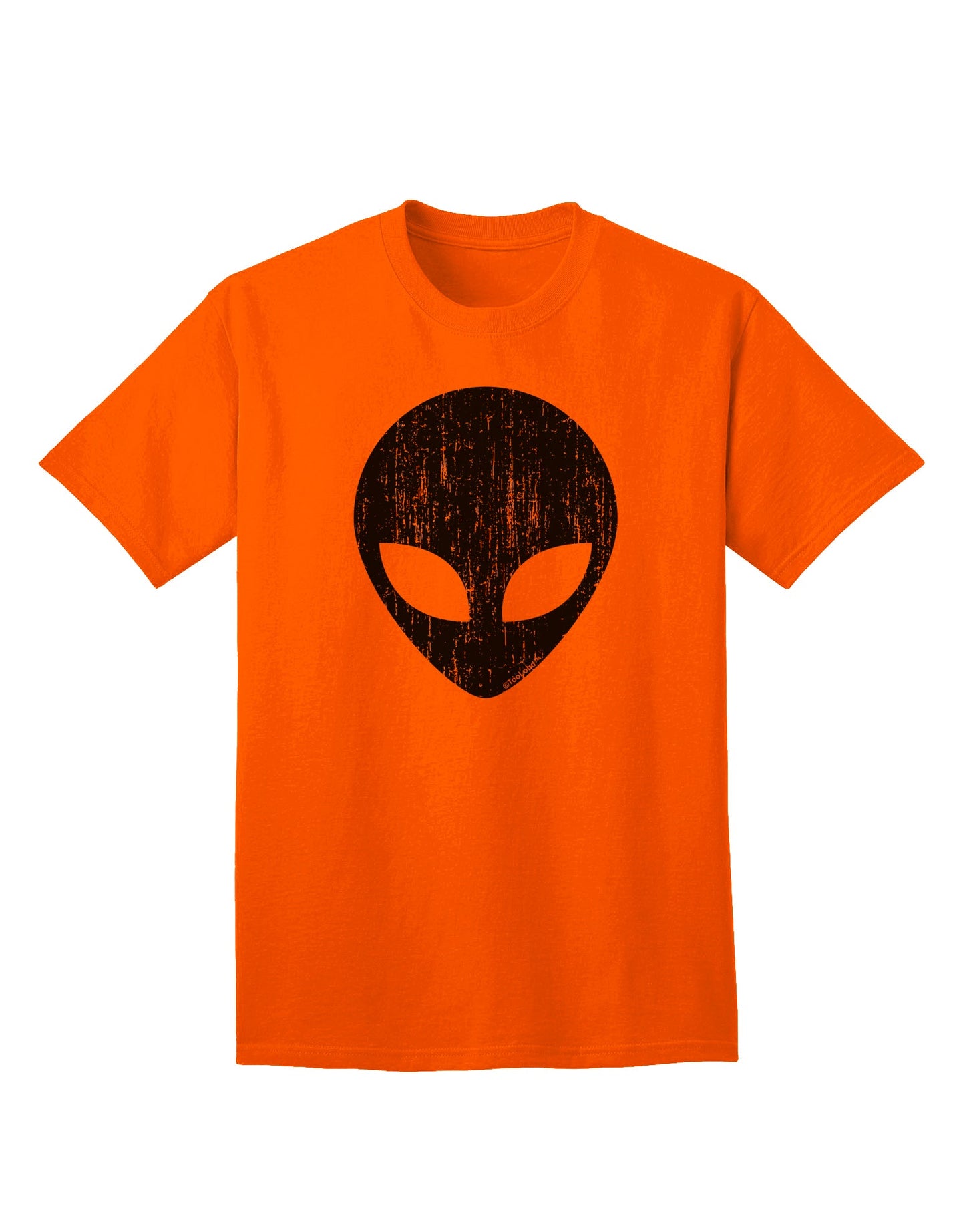Exquisite Extraterrestrial Face - Alien Distressed Adult T-Shirt by TooLoud-Mens T-shirts-TooLoud-Orange-Small-Davson Sales