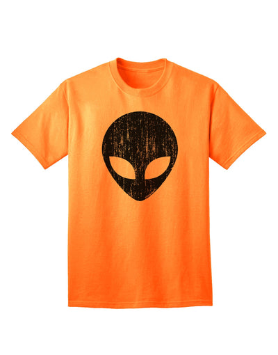 Exquisite Extraterrestrial Face - Alien Distressed Adult T-Shirt by TooLoud-Mens T-shirts-TooLoud-Neon-Orange-Small-Davson Sales