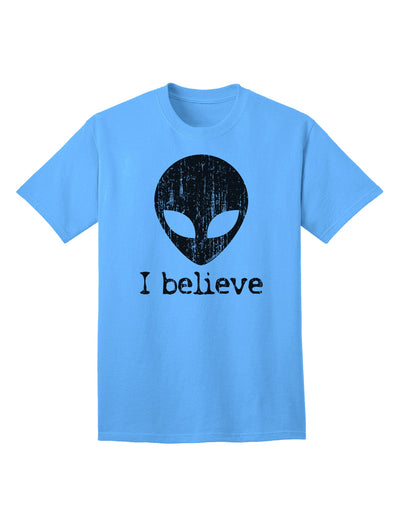 Exquisite Extraterrestrial - I Believe Distressed Adult T-Shirt by TooLoud-Mens T-shirts-TooLoud-Aquatic-Blue-Small-Davson Sales