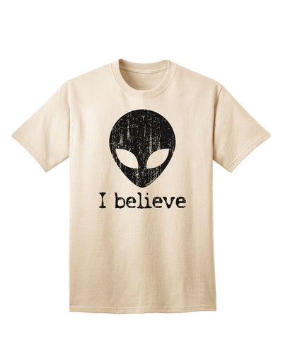 Exquisite Extraterrestrial - I Believe Distressed Adult T-Shirt by TooLoud-Mens T-shirts-TooLoud-Natural-Small-Davson Sales