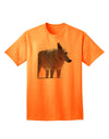 Exquisite Full White Wolf Adult T-Shirt - A Majestic Addition to Your Wardrobe-Mens T-shirts-TooLoud-Neon-Orange-Small-Davson Sales