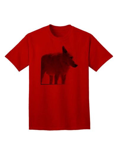 Exquisite Full White Wolf Adult T-Shirt - A Majestic Addition to Your Wardrobe-Mens T-shirts-TooLoud-Red-Small-Davson Sales