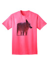 Exquisite Full White Wolf Adult T-Shirt - A Majestic Addition to Your Wardrobe-Mens T-shirts-TooLoud-Neon-Pink-Small-Davson Sales