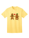 Exquisite Gingerbread Man and Gingerbread Woman Couple Adult T-Shirt Collection by TooLoud-Mens T-shirts-TooLoud-Yellow-Small-Davson Sales