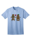 Exquisite Gingerbread Man and Gingerbread Woman Couple Adult T-Shirt Collection by TooLoud-Mens T-shirts-TooLoud-Light-Blue-Small-Davson Sales