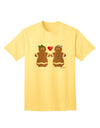 Exquisite Gingerbread Woman Couple Adult T-Shirt - A Captivating Addition to Your Wardrobe, Crafted by TooLoud-Mens T-shirts-TooLoud-Yellow-Small-Davson Sales