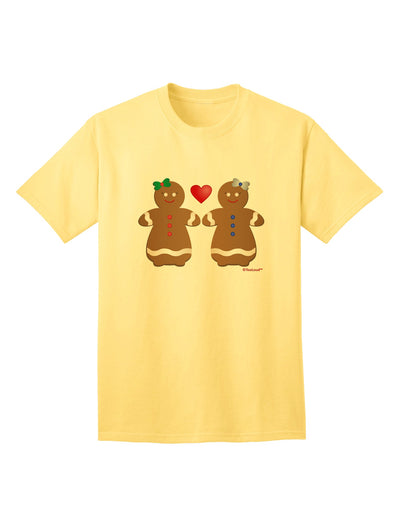 Exquisite Gingerbread Woman Couple Adult T-Shirt - A Captivating Addition to Your Wardrobe, Crafted by TooLoud-Mens T-shirts-TooLoud-Yellow-Small-Davson Sales