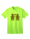 Exquisite Gingerbread Woman Couple Adult T-Shirt - A Captivating Addition to Your Wardrobe, Crafted by TooLoud-Mens T-shirts-TooLoud-Neon-Green-Small-Davson Sales