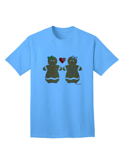 Exquisite Gingerbread Woman Couple Adult T-Shirt - A Captivating Addition to Your Wardrobe, Crafted by TooLoud-Mens T-shirts-TooLoud-Aquatic-Blue-Small-Davson Sales