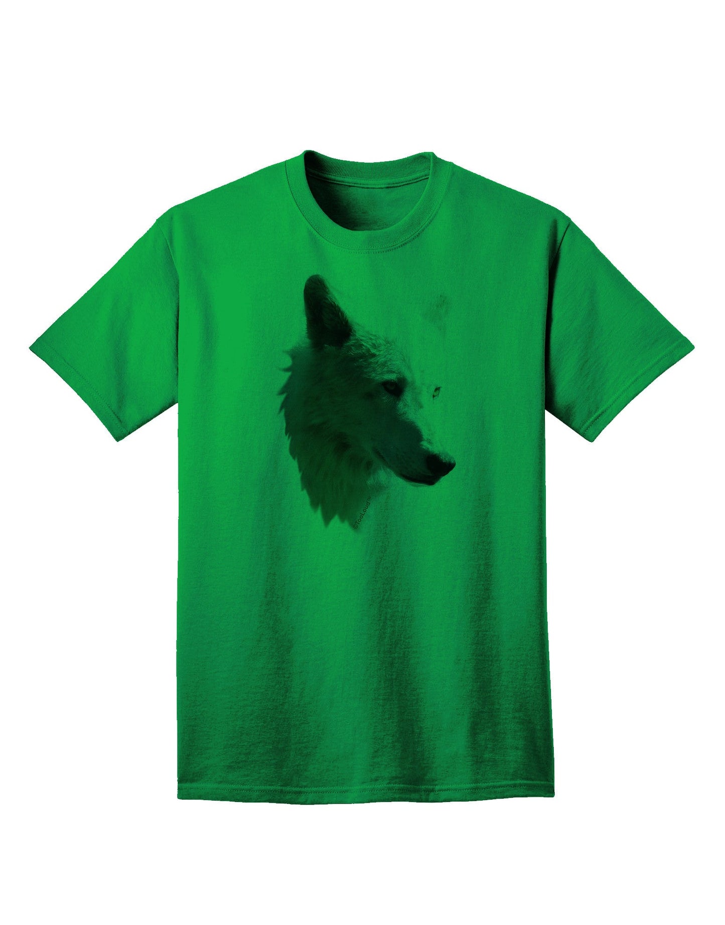 Exquisite Magnificent White Wolf Head Adult T-Shirt - Premium Quality-Mens T-shirts-TooLoud-Kelly-Green-Small-Davson Sales
