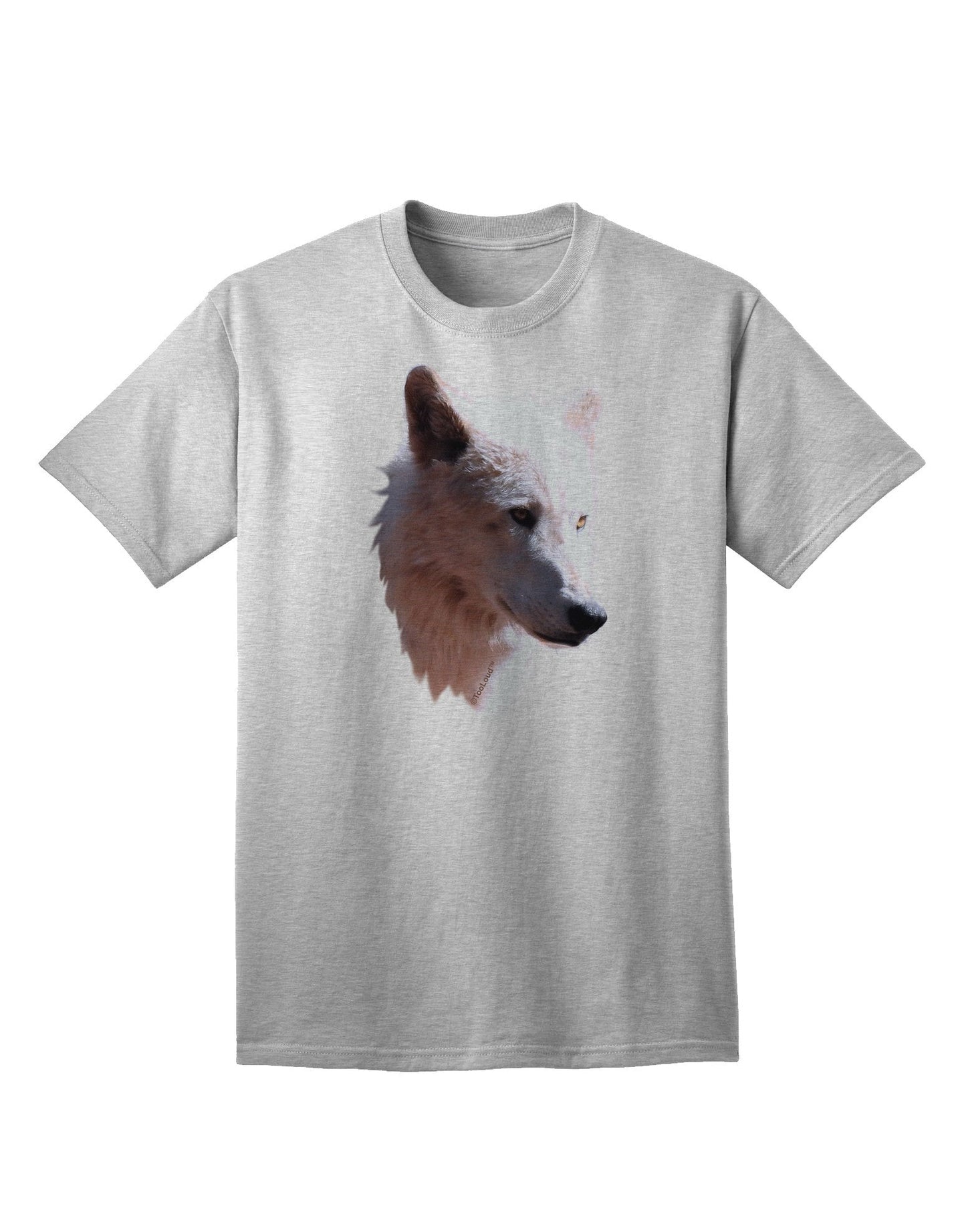 Exquisite Magnificent White Wolf Head Adult T-Shirt - Premium Quality-Mens T-shirts-TooLoud-AshGray-Small-Davson Sales