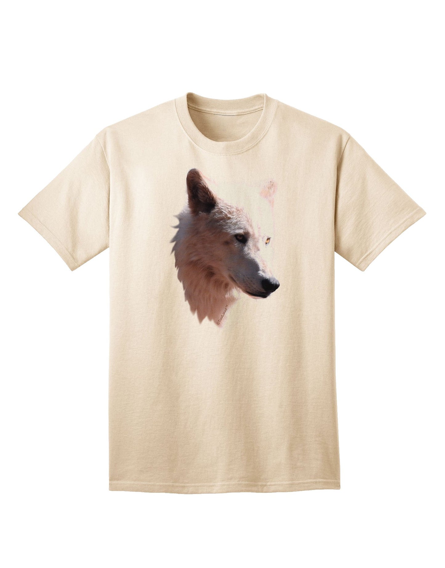 Exquisite Magnificent White Wolf Head Adult T-Shirt - Premium Quality-Mens T-shirts-TooLoud-Natural-Small-Davson Sales