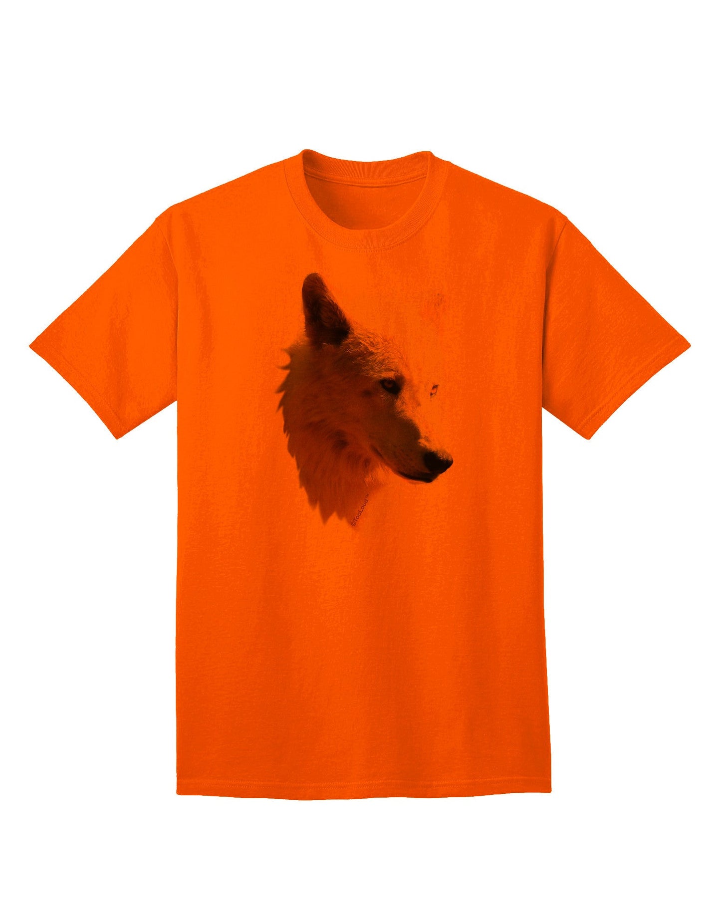 Exquisite Magnificent White Wolf Head Adult T-Shirt - Premium Quality-Mens T-shirts-TooLoud-Orange-Small-Davson Sales