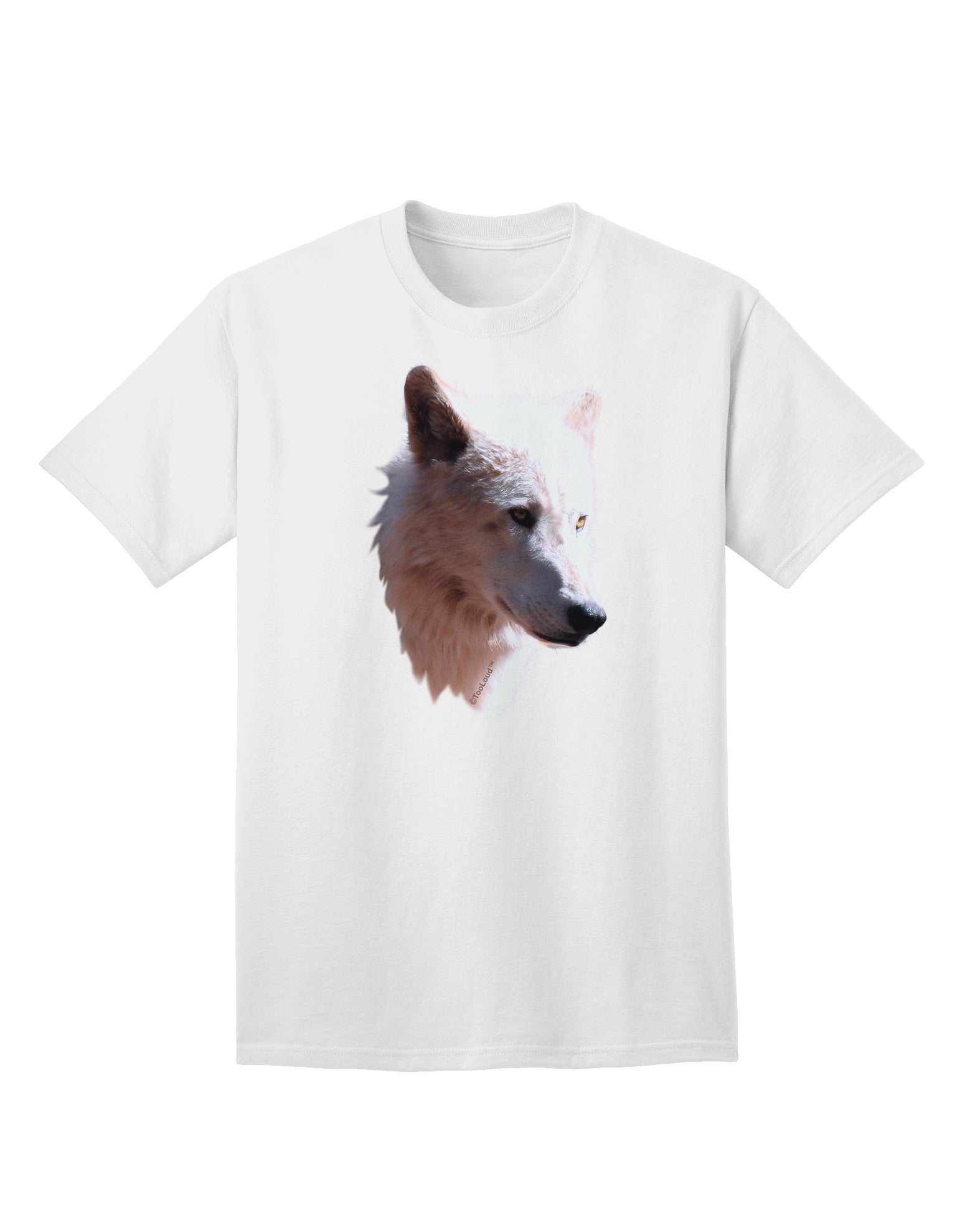 Exquisite Magnificent White Wolf Head Adult T-Shirt - Premium Quality-Mens T-shirts-TooLoud-White-Small-Davson Sales
